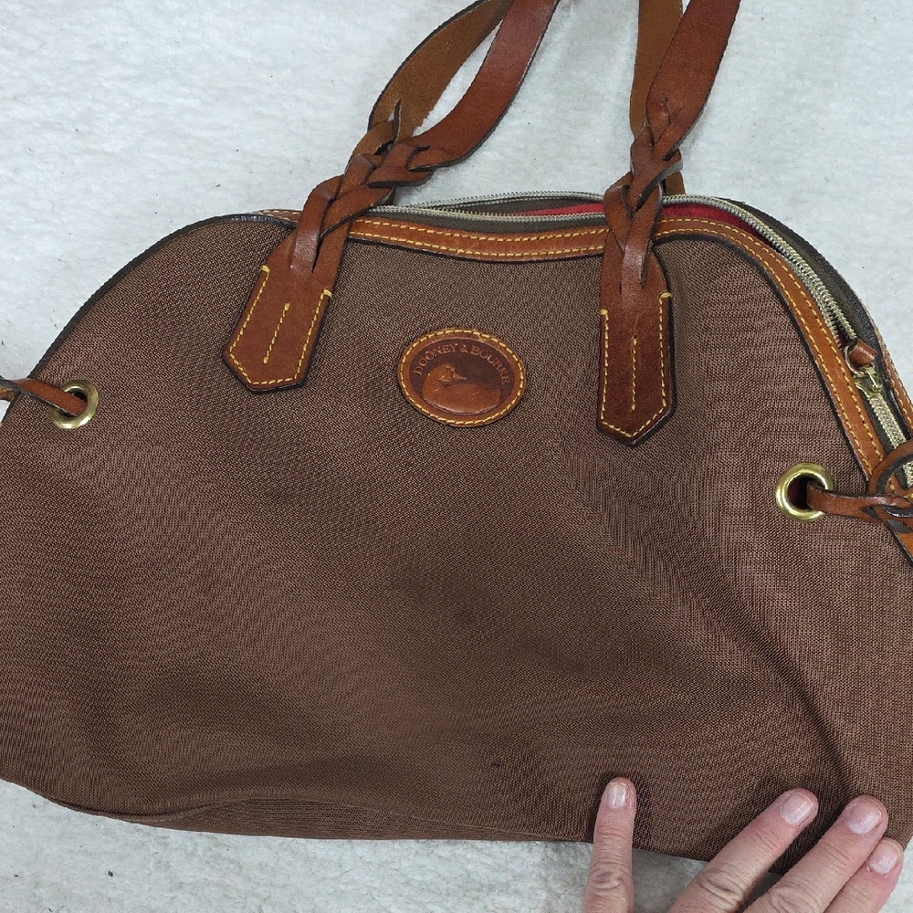 Dooney & Bourke Brown Shoulder Bag. Bag Needs To Be Dry Cleaned. Price Reflects